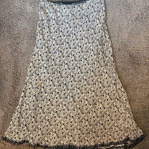 90’s Black and White Diamond Slinky Skirt by Angie
